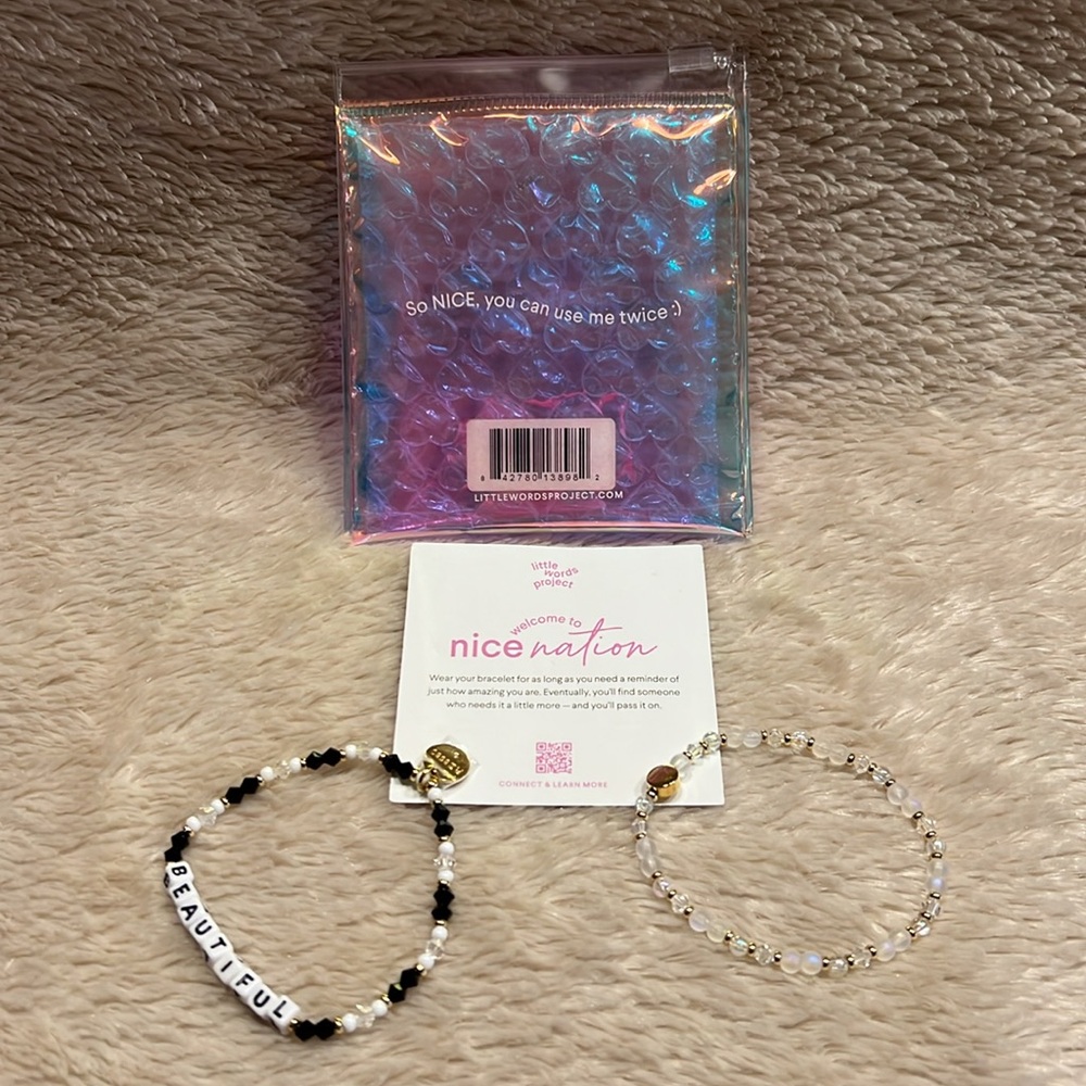 LITTLE WORDS PROJECT X SEPHORA Collab Beautiful Bracelet Stack - Picture 2 of 6